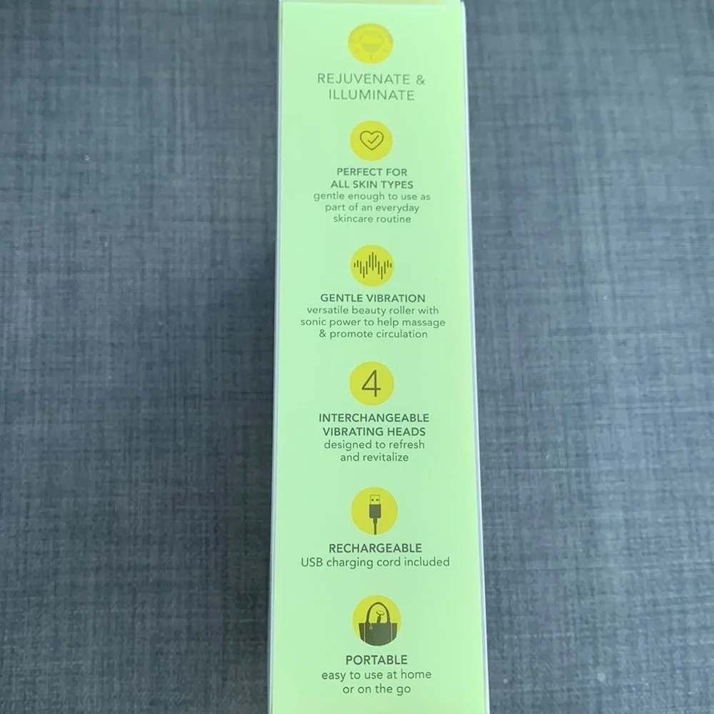 NWT skn Conair Jade Vibrating Face Roller Kit 4 Attachments Gua Sha Silver balls - Picture 9 of 9